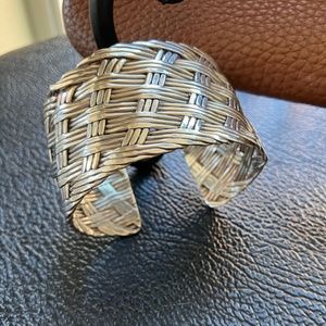 Wide Cuff Bracelet - Sterling Silver - Vintage